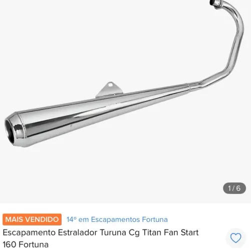 Escapamento estralador esportivo cg 160