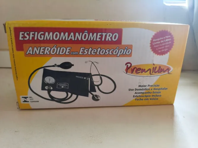 Kit Saúde Premium - Aparelho de Pressão + Estetoscópio - Prático e Completo
