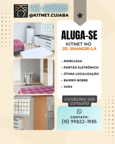 Kitnet Mobiliada (UFMT / UNIC) - Rápido Acesso aos principais pontos de Cuiabá