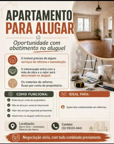Reforma em troca de isenção no aluguel