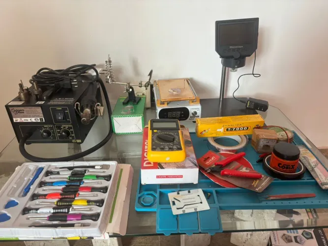 Kit para bancada de manutenção de telefone 