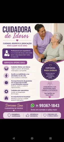 Profissional cuidadora de idosos
