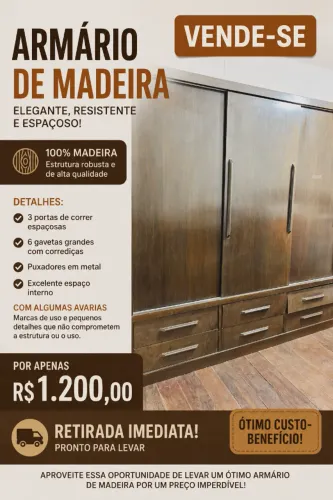 Guarda Roupas 3 portas de correr
