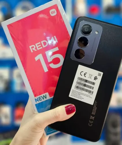 Celular Top Lançamento - 256/8 Redmi 15 Black