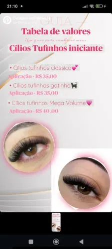 Cílios e tranças 