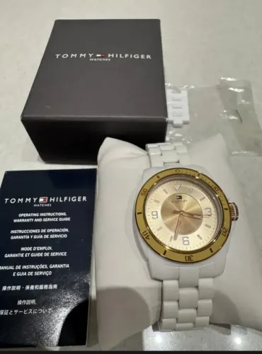 Relogio Tommy Hilfiger Branco Feminino Original 1703441252 (Usado)