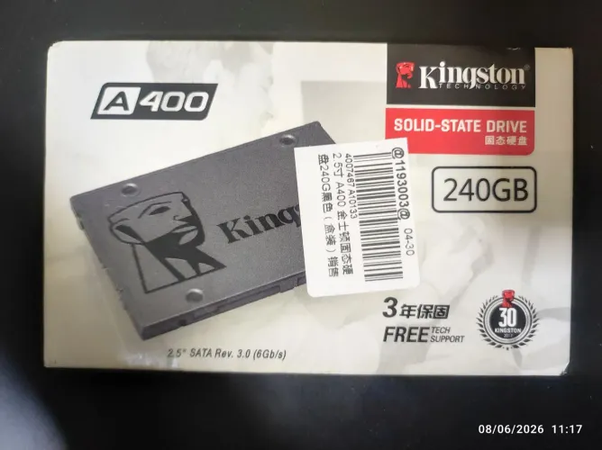 SSD 240gb Kingston A400 produto novo.