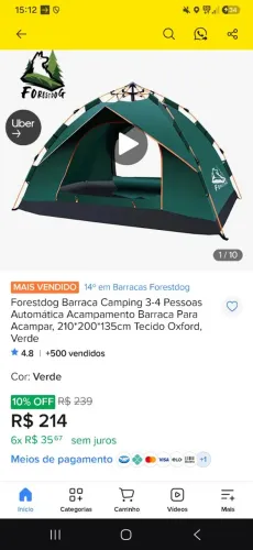 Barraca 4 lugares forestdog