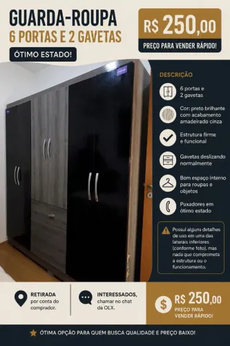 GUARDA ROUPA 6 PORTAS