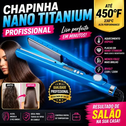 Chapinha profissional nano Titanium 450°F bivolt