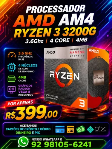 Processador AMD Am4 Ryzen 3 3200G