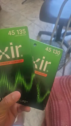 Encordoamento contrabaixo elixir original 5 cordas.