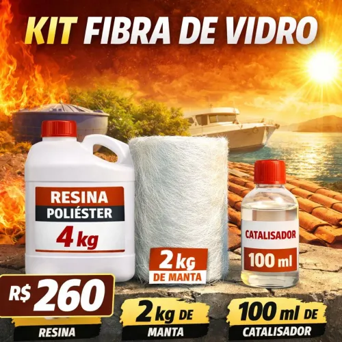 Kit fibra de vidro/laminação 