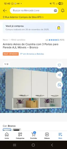 Armário aéreo para cozinha