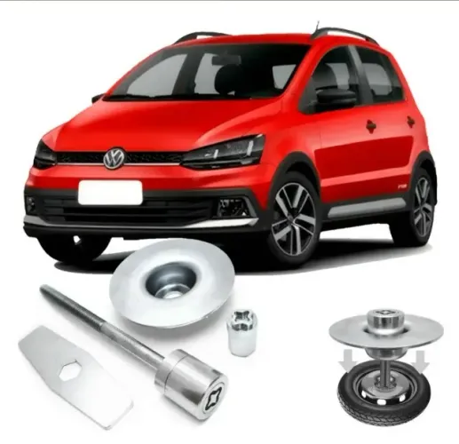 Kit Trava Antifurto Estepe Volkswagen Fox e SpaceFox_Aceito Cartão