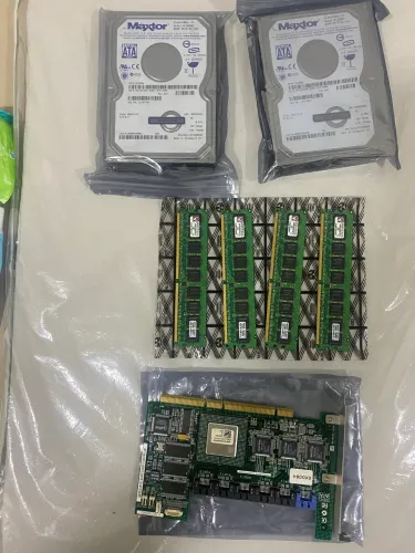 Hd Maxtor 80gb x2 + RAM Kingston 1gb + Placa RAID 