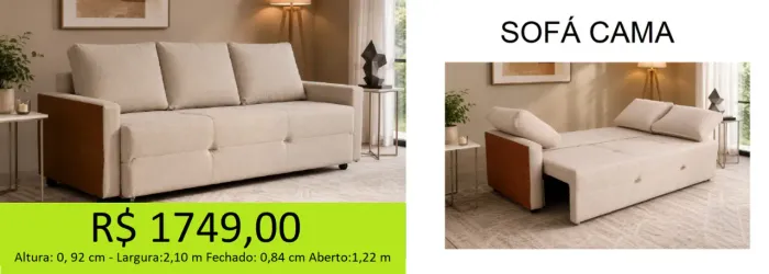 Sofá cama de otima qualidade - frete fixo apenas 29,00
