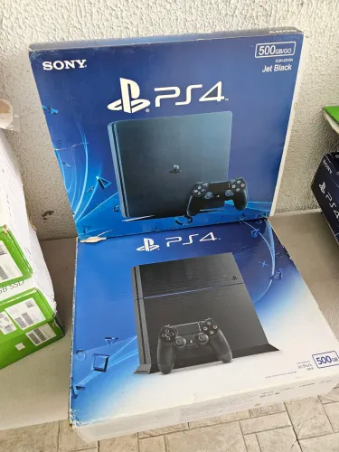 2 caixas PlayStation 4 1 slim 1 fat 120 cada