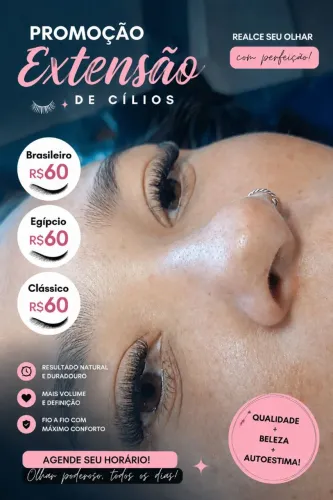 Promoção de extensão de cílios