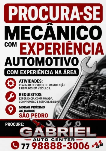 Procura Mecânico com experiência trata com Gabriel *