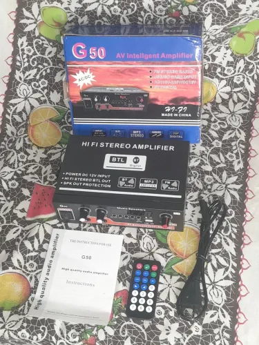 Amplificador G50 HiFi Stereo Bluetooth + Controle Remoto