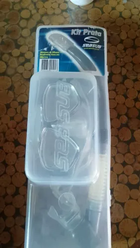 Kit de Mergulho Seasub Prata - Máscara e respirador