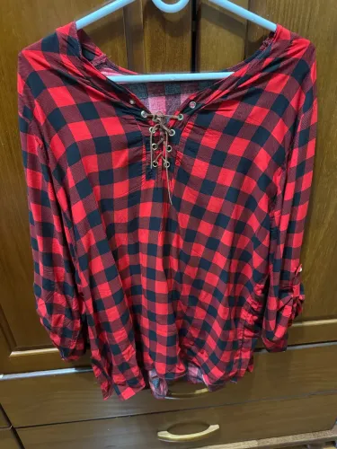 Blusa xadrez plus size
