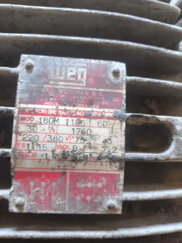 Motor elétrico 30 CV, 10cv 2 de 1 cv