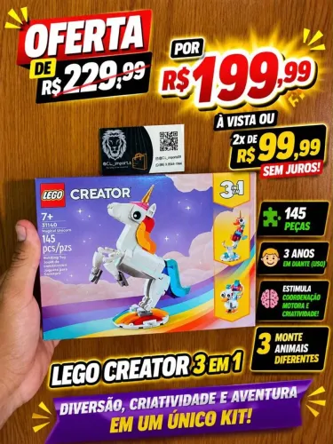 LEGO 145 peças (até 2x sem juros)