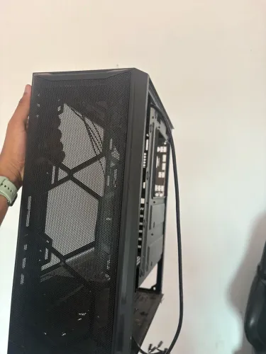 Gabinete top preto com vidro