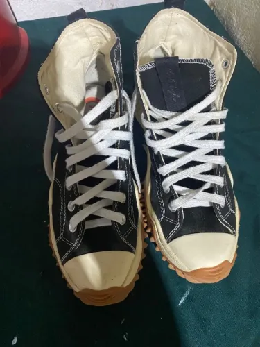 bota run motion converse estilo all star unissex solado tratorado plataforma cano alto