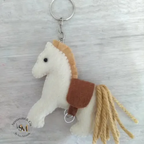 Chaveiro Cavalo em Feltro - Lembrancinha Fazendinha