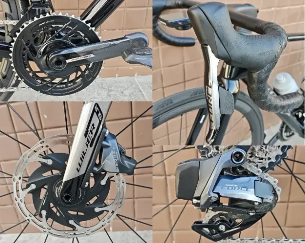 Grupo Road Completo Sram Force AXS Disc 2x12v - Pedivela 165mm 50/37 - Em Ótimo Estado