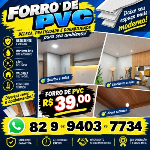 Forro de Pvc BORGES a partir de R$ 39,00