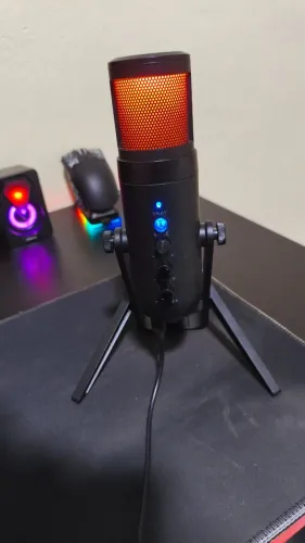Microfone Condensador RGB 