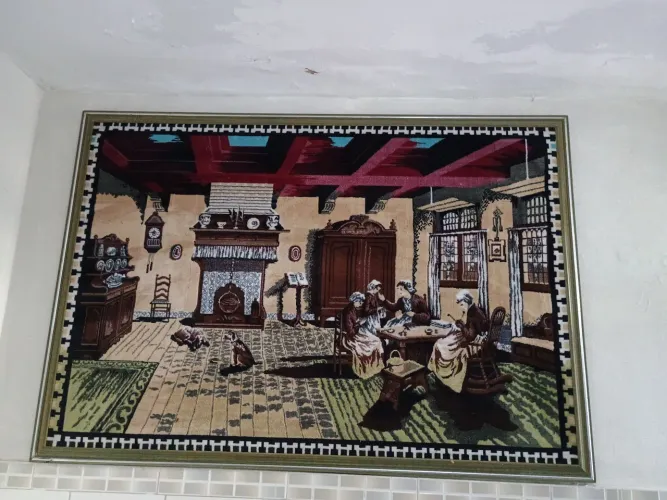Quadro tapeçaria Gobelin vintage