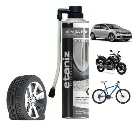 Reparador pneus spray (socorro imediato)