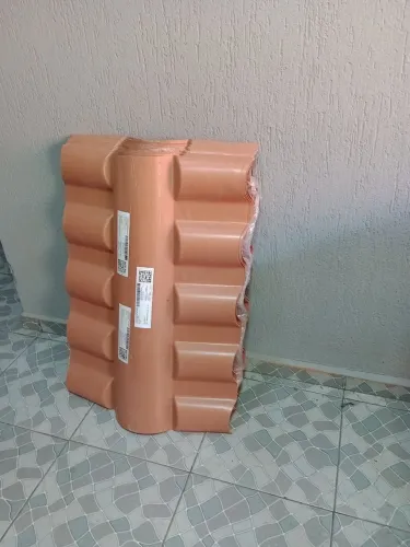 20 peças de Cumeeiras Central Articulada 88x56cm PVC, cor Cerâmica, Permatti