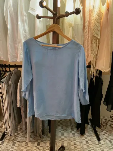 Blusa Feminina Azul-claro (Fada) - Tamanho 40 - Natté