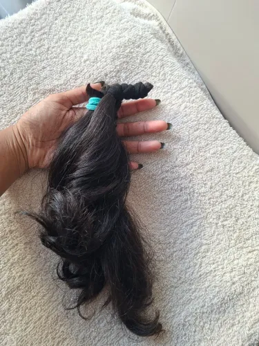 Cabelo Humano Natural | Castanho Escuro / Preto Natural