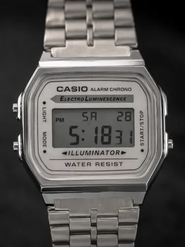 Relógio Casio Vintage de Alto Padrão Prata + Caixa Casio com Velcro