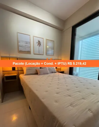 Apartamento para locação de alto padrão na Barra, Salvador-BA: 1 quarto, 1 sala, 1 banheir
