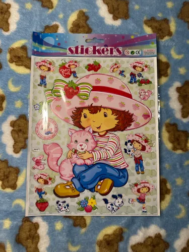 cartela de adesivos a4 moranguinho adesivos antigos papelaria anos 2000 vintage
