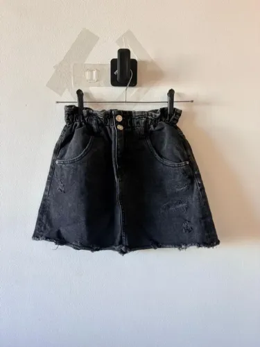 saia jeans preta zara