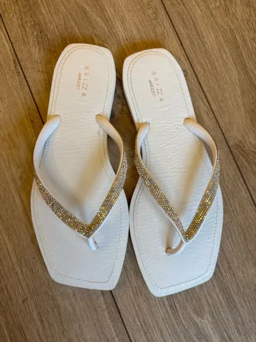 sandália arezzo brizza branca 39