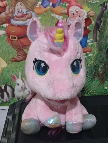 pelúcia interativa my baby unicornio cresce o chifre