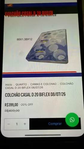 COLCHÃO CASAL D20