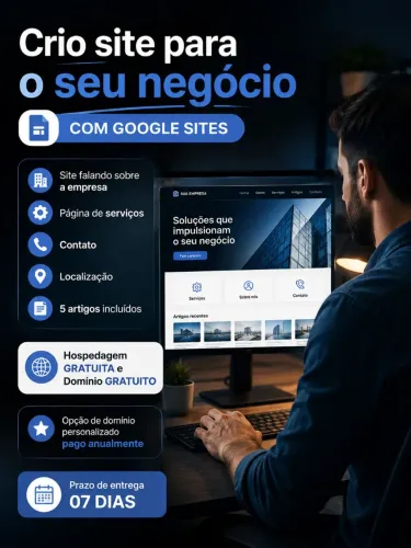 Criação de Site para Seu Negócio com Google Sites - Entrega em 7 Dias