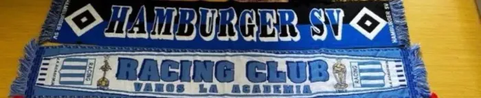 3 cachecóis (Hamburgo / Racing / Peñarol)