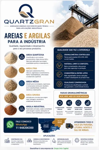 AREIA PARA ARGAMASSA
